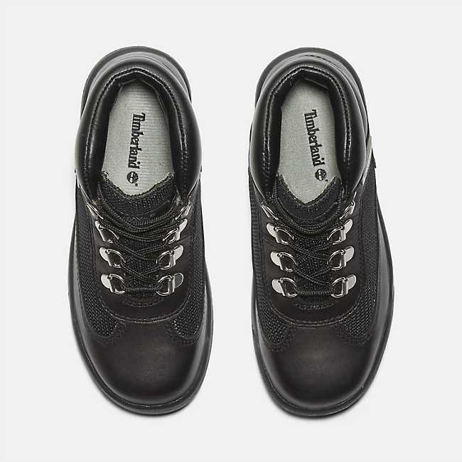 Youth Field Boots in Black Leather | Timberland US