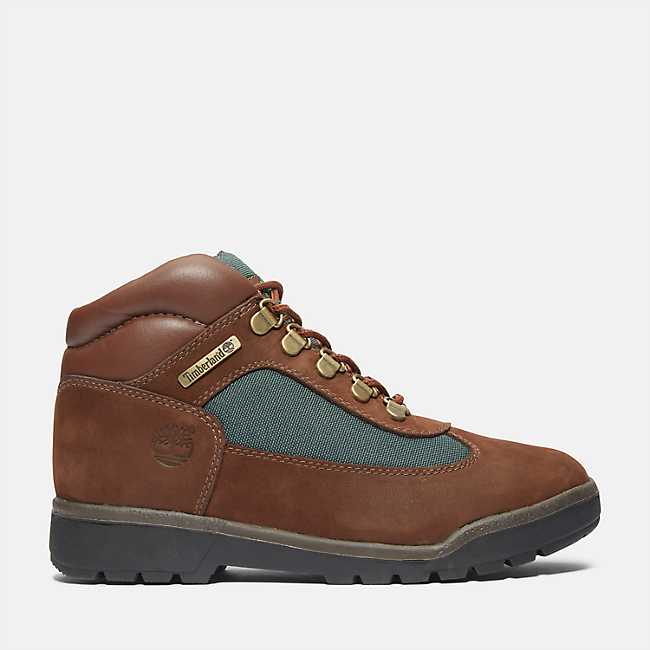 Junior Field Boots Dark Brown Nubuck Leather | Timberland US