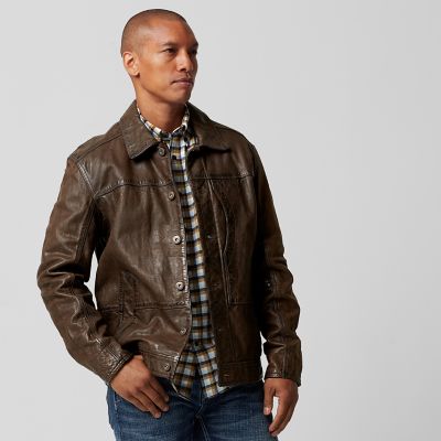 timberland cowhide leather jacket