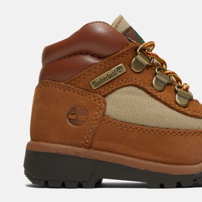 Toddler Leather/Fabric Mid Field Boots