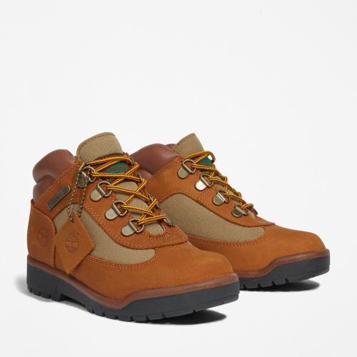 Junior Leather/Fabric Mid Field Boots-