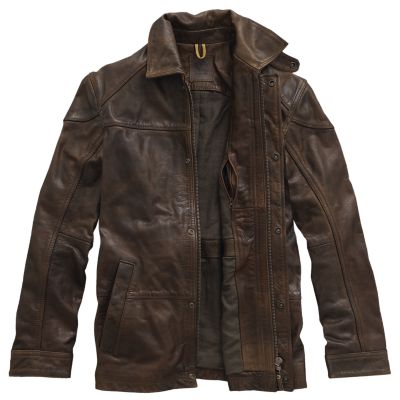 leather timberland jacket