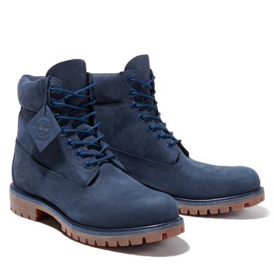 timberland boots in blue