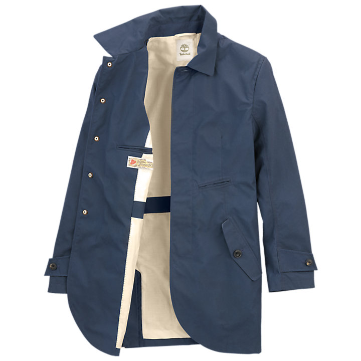 coat canvas trench waxed premium timberland mens
