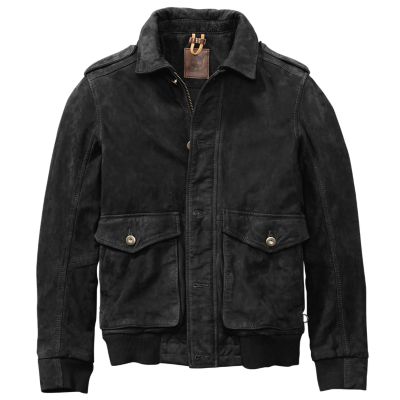 Timberland | Men's Tenon Leather Bomber Jacket