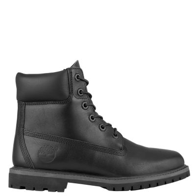black leather 6 inch timberland boots