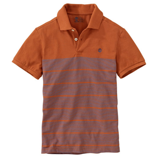 Timberland | Men's Millers River Color Block Striped Polo Shirt