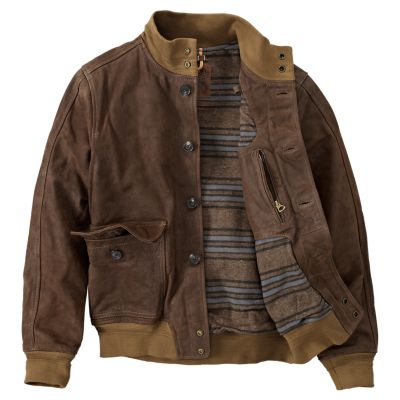 Men's Premium Waxed Leather Bomber Jacket | Timberland US Store