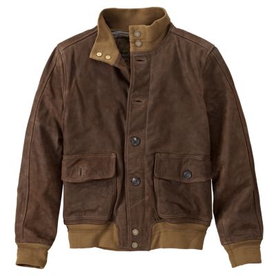 Men's Premium Waxed Leather Bomber Jacket | Timberland US Store