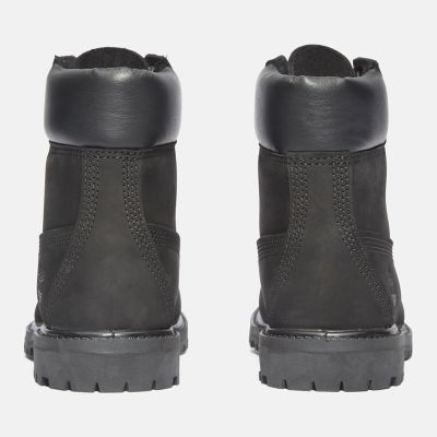 timberland slim 6 inch logo boots black