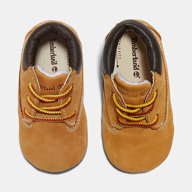 Infant Crib Bootie with Hat Set in Wheat | Timberland US | Timberland US