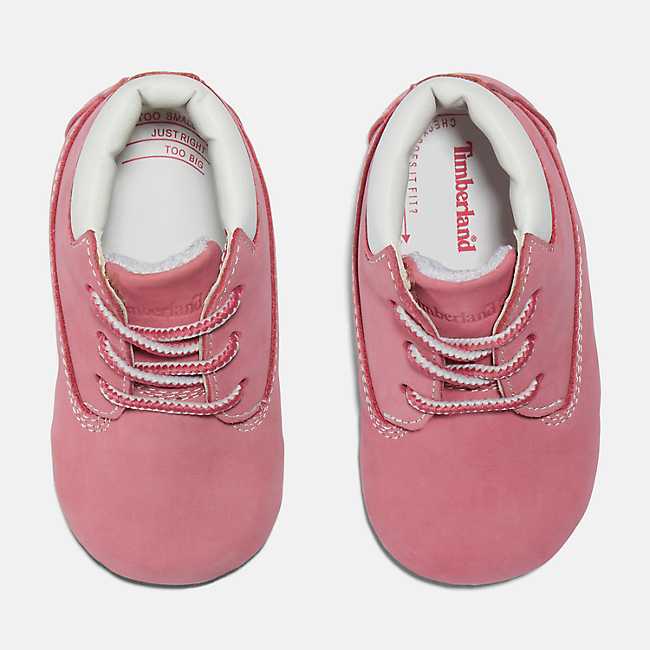 Infant Crib Bootie with Hat Set in Pink | Timberland US | Timberland US