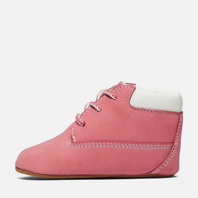 Infant Crib Bootie with Hat Set in Pink | Timberland US | Timberland US