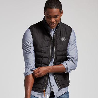 timberland mens skye peak thermofibre quilted vest black