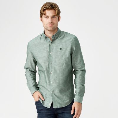 mens slim fit chambray shirt