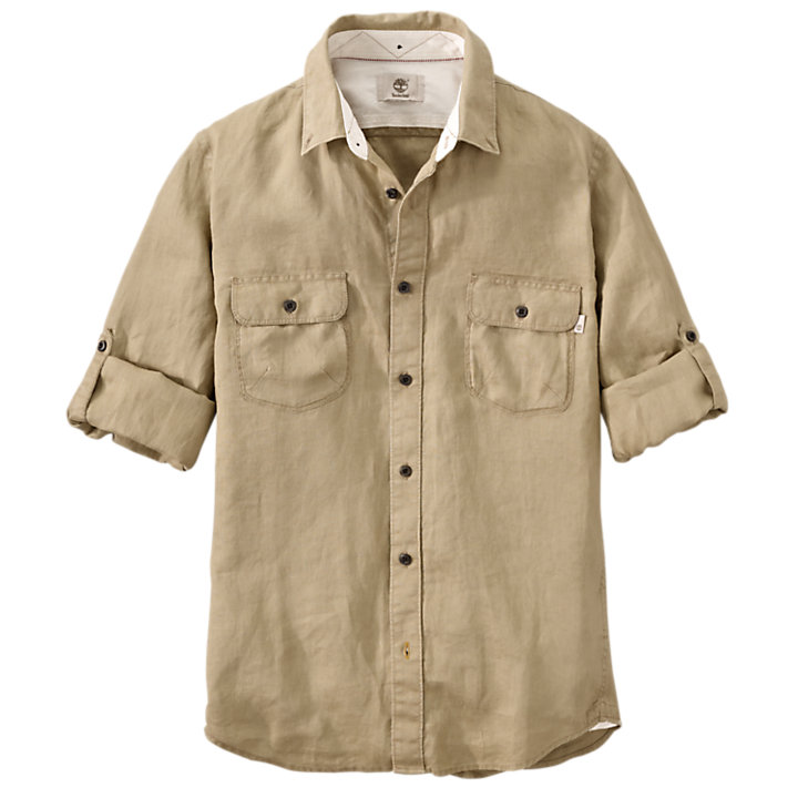 Men's Warner River Slim Fit Linen Cargo Shirt | Timberland US Store