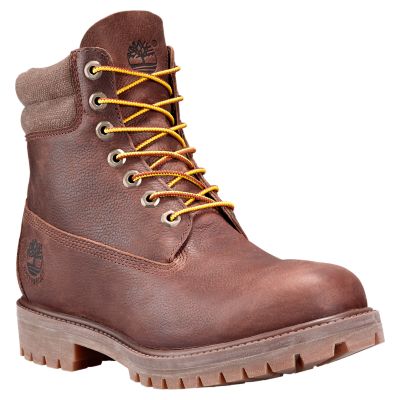 timberland 6 inch double collar boots medium brown