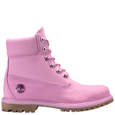 pink steel toe boots timberland