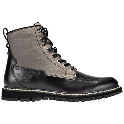 timberland canvas boots black