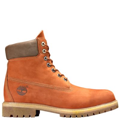 orange leather timberland boots