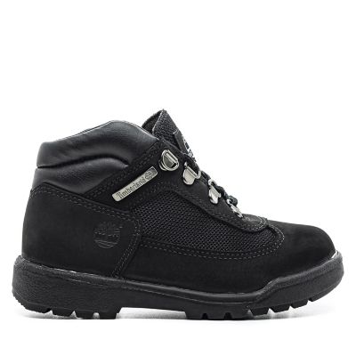 black leather timberland field boots