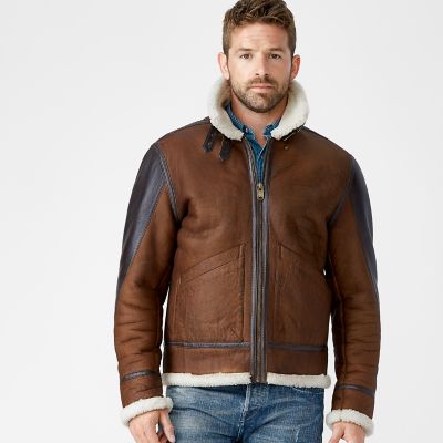 Men's Mt. Osceola Shearling Leather Flight Jacket | Timberland US Store