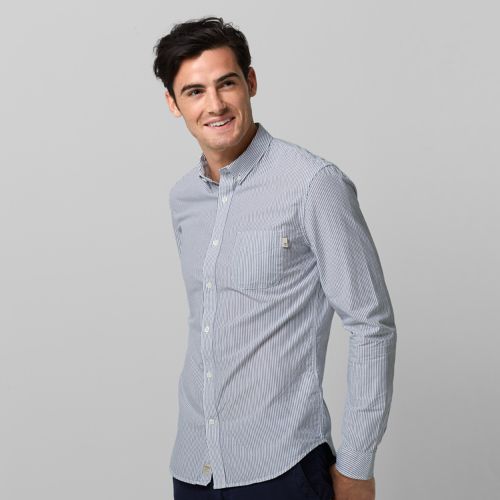 Men's Slim Fit Striped Poplin Shirt | Timberland US Store