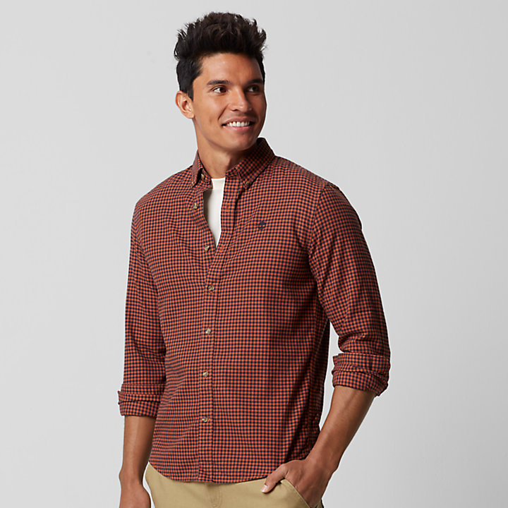 Men's Slim Fit Brushed Twill Gingham Shirt | Timberland US Store