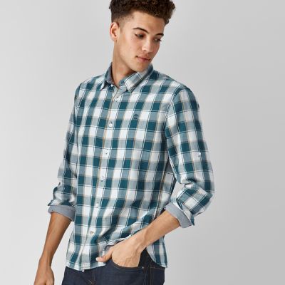 men's slim fit plaid shirts