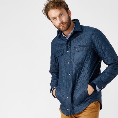 lightweight quilted shirt jacket