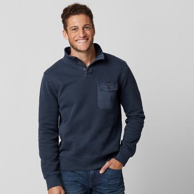 quarter button sweatshirt