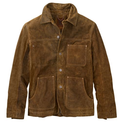 Men's Riveted Leather Welder Jacket-