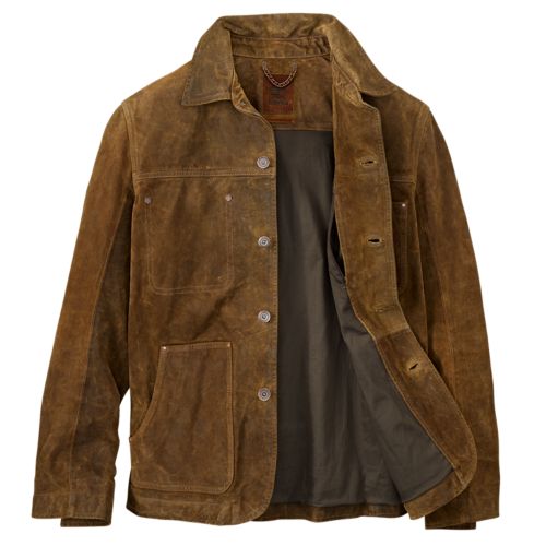 Men's Riveted Leather Welder Jacket-