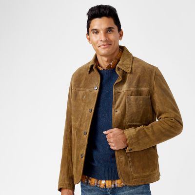 Men's Riveted Leather Welder Jacket | Timberland US Store