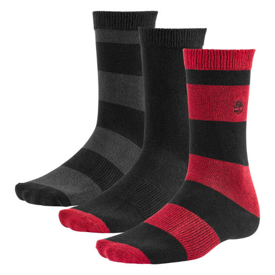 Timberland | Men's Essential Striped Crew Socks (3-Pack)