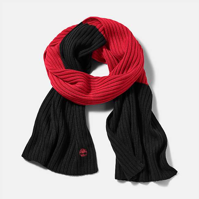 Color-Blocked Ribbed Scarf