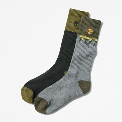 Men's 2-Pack Top-Stripe Boot Socks