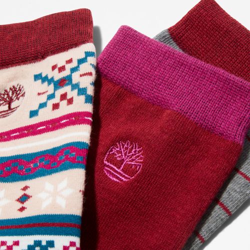 Ensemble-cadeau de 3 paires de chaussettes d’hiver mi-hautes-