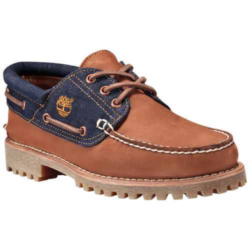 Men's Limited Release 3-Eye Classic White Oak Denim Lug Shoes-