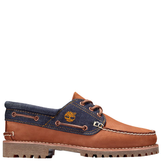 Men's Limited Release 3-Eye Classic White Oak Denim Lug Shoes