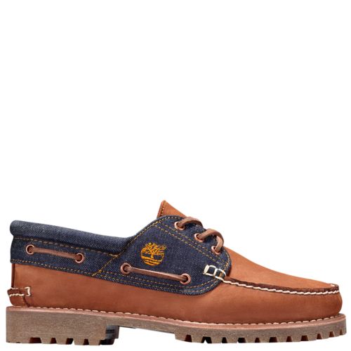 Men's Limited Release 3-Eye Classic White Oak Denim Lug Shoes-