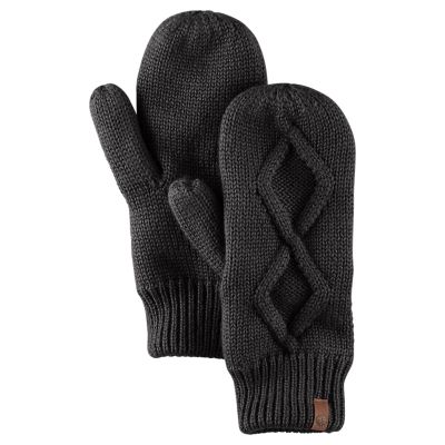 Women's Fleece-Lined Cable-Knit Mittens 