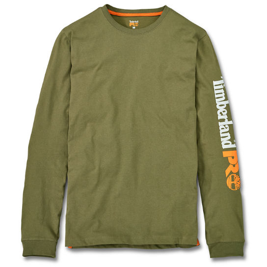 Timberland PRO Men's Base Plate Blended Long-Sleeve T-Shirt with Logo