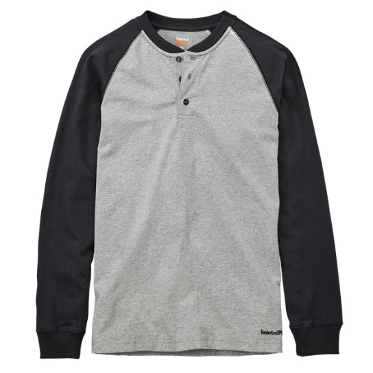 Men's Timberland PRO® Cotton Core Long Sleeve Henley Shirt