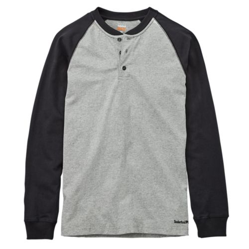 Men's Timberland PRO® Cotton Core Long Sleeve Henley Shirt-
