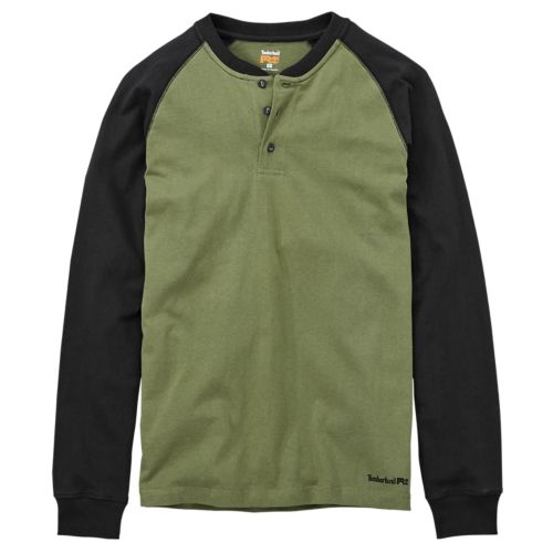 Men's Timberland PRO® Cotton Core Long Sleeve Henley Shirt-