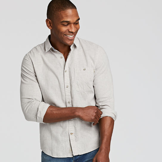 ambition housing Shadow Men's Classic Long Sleeve Slim Fit Chambray Shirt | Timberland US Store