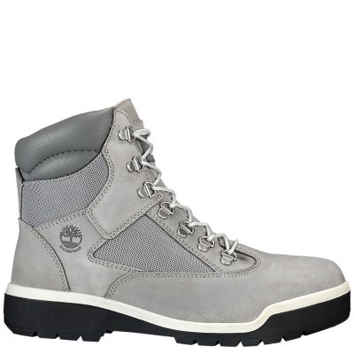 grey timberland field boots