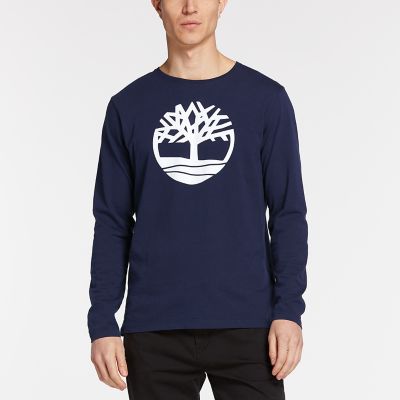 Timberland | Men's Long Sleeve Tree Logo Ringer T-Shirt