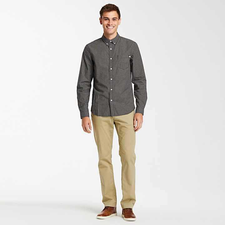 Timberland | Men's Slim Fit Mini Check Poplin Shirt